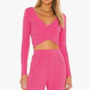 LSpace GIA Long Sleeve Crop Top